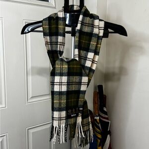Barbour Scarf I 100% Lambswool I size: 72” x 9 1/2” I Made in Scotland